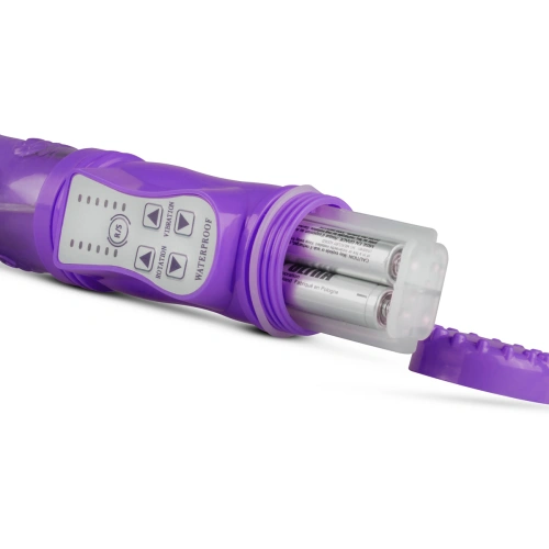 ​Rabbit vibrator with rotating end and pearls and up and down movement Easy purple [4]