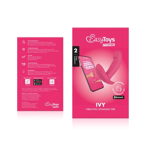 Rechargeable wearable vibrator controlled with Ivy mobile app [12]