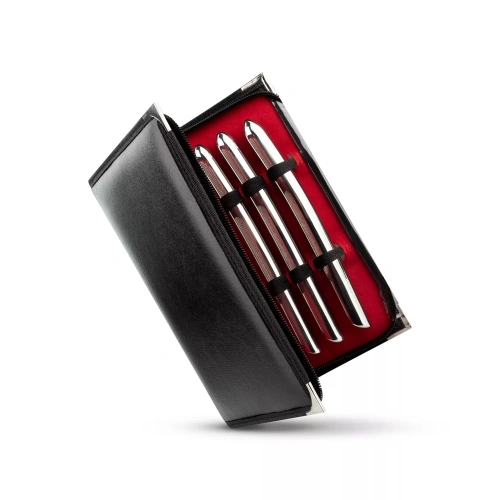 Ralitsa Luxury set of metal urethral dilators in leather case Single Ended [7]