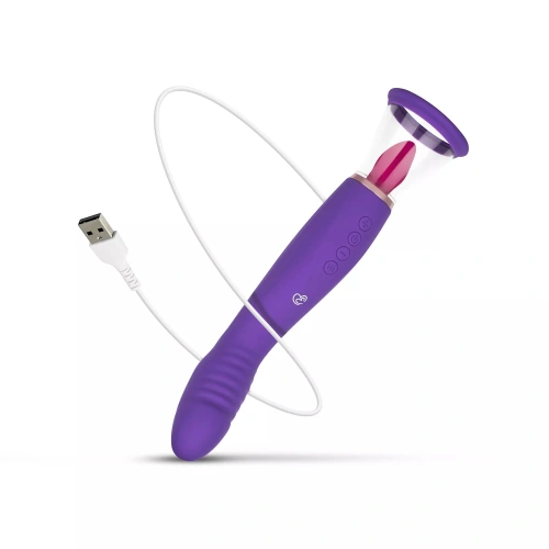Vibrating pump for clitoris and nipples with G-spot vibrator Pleasure Pump [8]