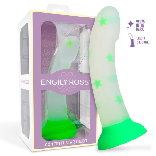 Engily Ross Confetti Star Glow in the Dark Silicone Dildo [5]