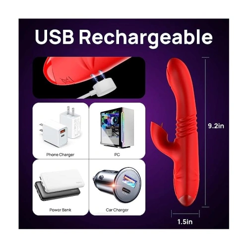 Nina - Engily Ross Velvet red clitoris stimulator tongue thrusting vibrator [10]