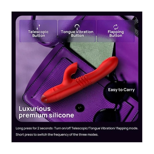 Nina - Engily Ross Velvet red clitoris stimulator tongue thrusting vibrator [11]