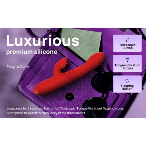 Nina - Engily Ross Velvet red clitoris stimulator tongue thrusting vibrator [12]