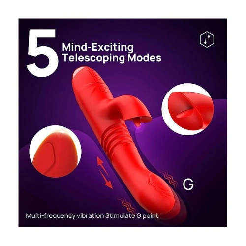 Nina - Engily Ross Velvet red clitoris stimulator tongue thrusting vibrator [13]