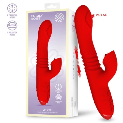 Nina - Engily Ross Velvet red clitoris stimulator tongue thrusting vibrator [15]