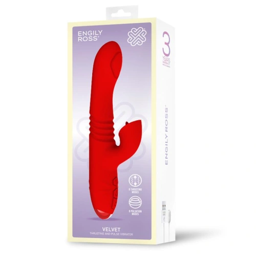 Nina - Engily Ross Velvet red clitoris stimulator tongue thrusting vibrator [16]