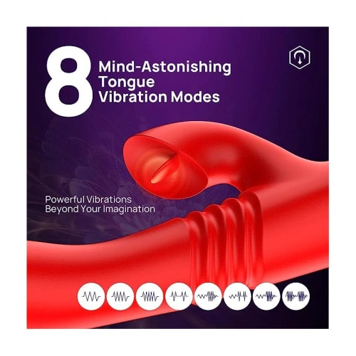 Nina - Engily Ross Velvet red clitoris stimulator tongue thrusting vibrator [5]