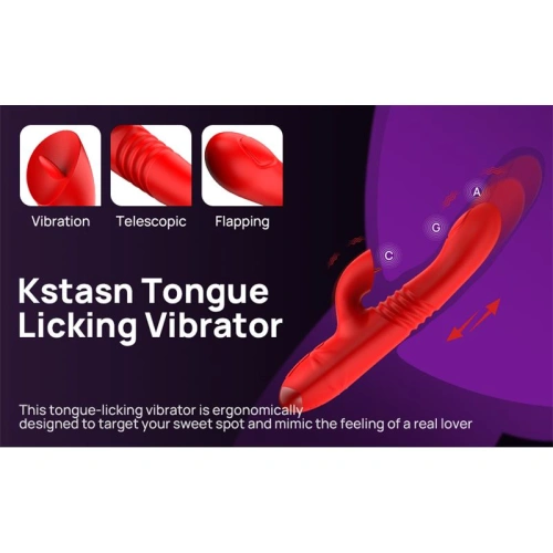 Nina - Engily Ross Velvet red clitoris stimulator tongue thrusting vibrator [6]