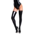 Wetlook Connie Zipper Long Socks Black