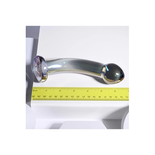 Nina - Playboy Pleasure Jewels King Curved Glass Dildo [12]
