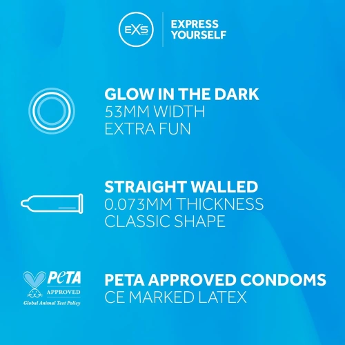 12 pcs. Glow in the dark condoms EXS Glow in the dark [3]