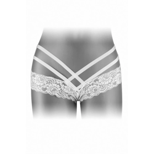Anne white open bottom sexy lace panties