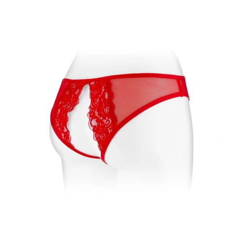 Christine open bottom revealing bikini red [1]