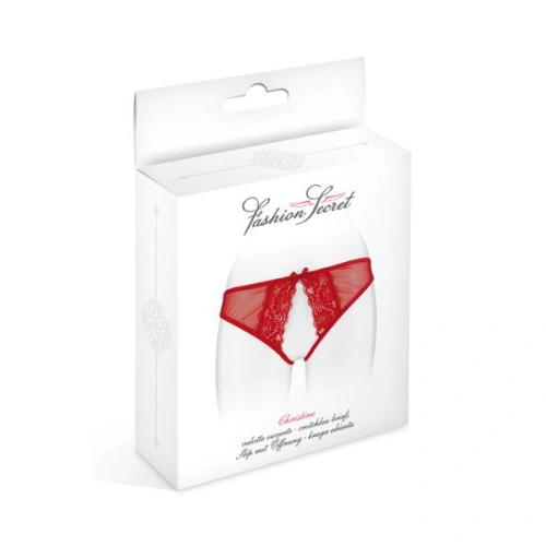 Christine open bottom revealing bikini red [2]