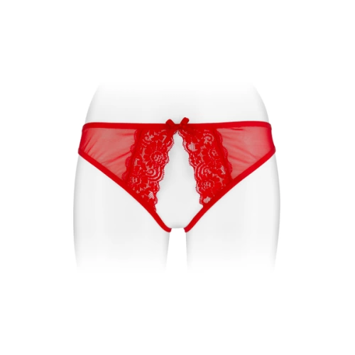 Christine open bottom revealing bikini red