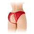 Ambre red revealing open bottom bikini [1]