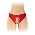 Ambre red revealing open bottom bikini