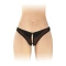 Erotic bikini crotchless with pearls Sophie black