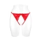 Sandra red thong thong with cut out bottom