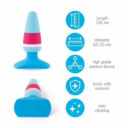 Plugz premium silicone anal dilator blue [1]