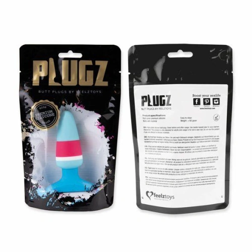 Plugz premium silicone anal dilator blue [4]