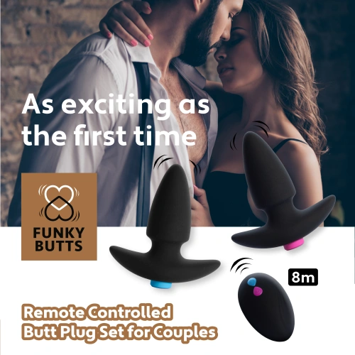 Vibrating anal dilators for couples with wireless remote Funky Butts [3]
