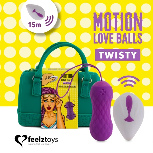 Vibrating vaginal balls with twisting movement Twisty