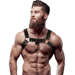 **Nina - Adjustable BDSM Torso Belt Fetish Harness Vegan Eco Leather