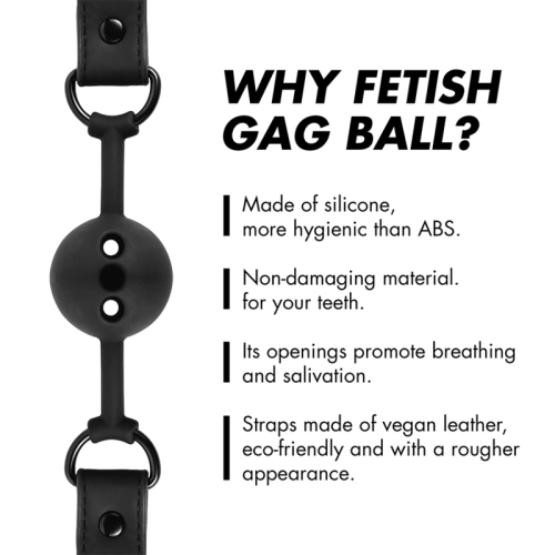 Silicone Mouth Ball with Breathing Holes Fetish Submissive Breathable Ball Gag [4]