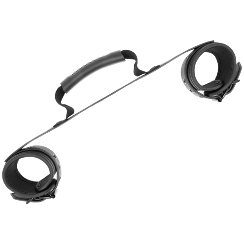 Nina - Fetish Submissive Doggy Style Wrist Restraints with Handle [2]
