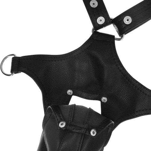 Nina - Men's Harness Body Fetish Submissive eco leather black [3]
