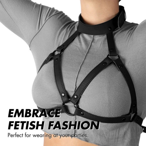 Fetish Submissive Adjustable Faux Leather Harness [3]