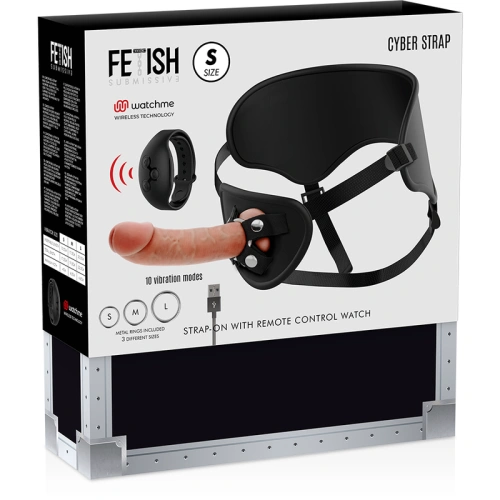 Nina - Strap-on Vibrating Dildo and Watchme Remote Cyber ​​Strap S [11]