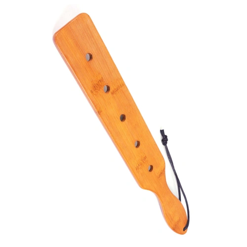Nina - Bamboo BDSM clapper Paddle 5 Trous