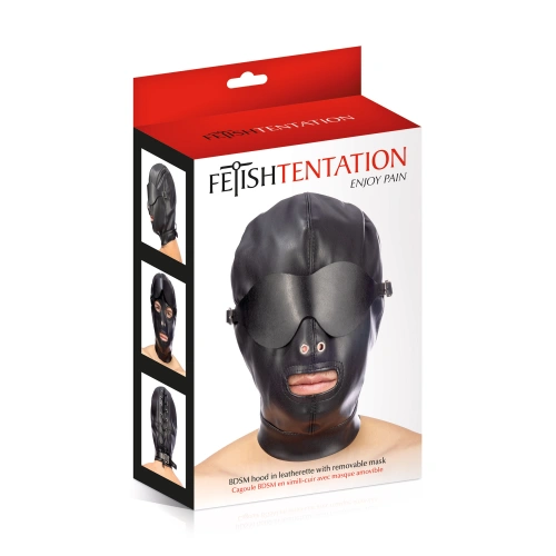 Adjustable BDSM Head Hood with Eye Mask Fetish Tentation [4]