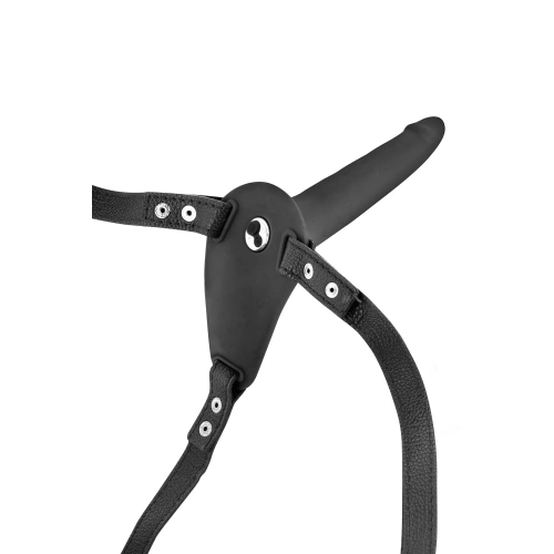 Fetish Tentation Silicone Vibrating Strap-on Belt with Dildo Black [2]