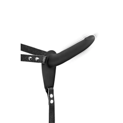 Fetish Tentation Silicone Vibrating Strap-on Belt with Dildo Black