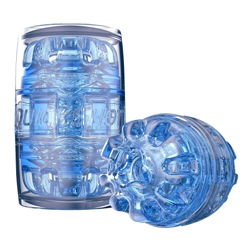 Nina - Compact and discreet original Fleshlight Quickshot Turbo Blue Ice masturbator [5]