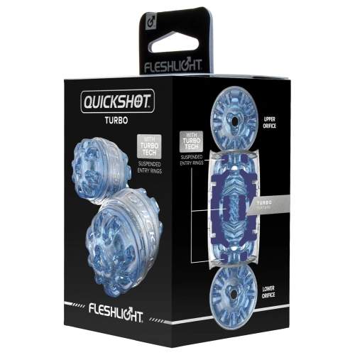 Nina - Compact and discreet original Fleshlight Quickshot Turbo Blue Ice masturbator [7]