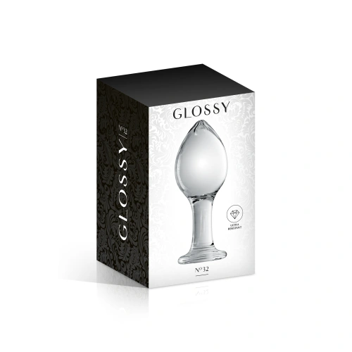 Glass Butt Plug Glossy #32 transparent [1]