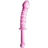 Glass dildo with embossed Glossy #16 pink