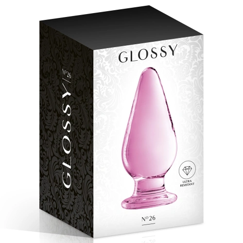 Large glass anal dilator Glossy #26 pink [1]
