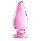 Large glass anal dilator Glossy #26 pink