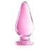 Large glass anal dilator Glossy #26 pink