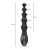 Nina - Rechargeable Silicone Anal Beads with LED Display Beaded Anal Gear Black [5]