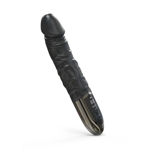 Nina - Rechargeable silicone realistic vibrator with display Anal Power black [2]