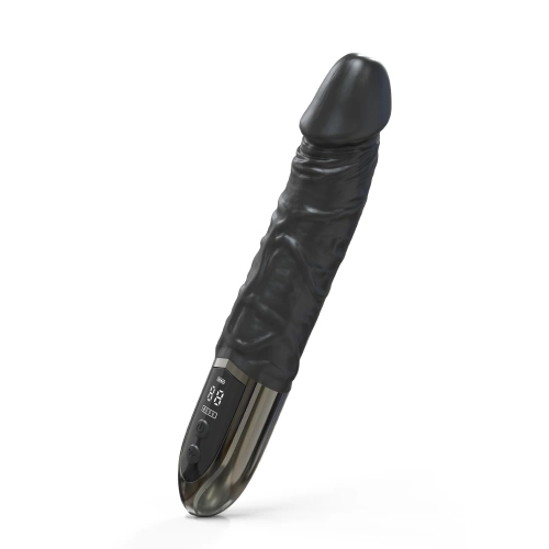Nina - Rechargeable silicone realistic vibrator with display Anal Power black