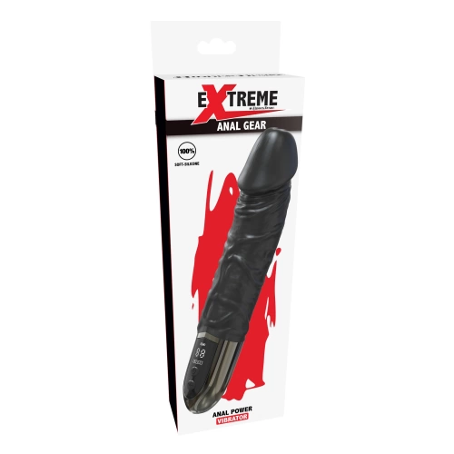 Nina - Rechargeable silicone realistic vibrator with display Anal Power black [6]