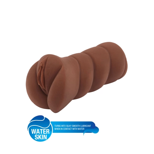 ​Self-moistening artificial vagina Super Wet Travel Beaver dark